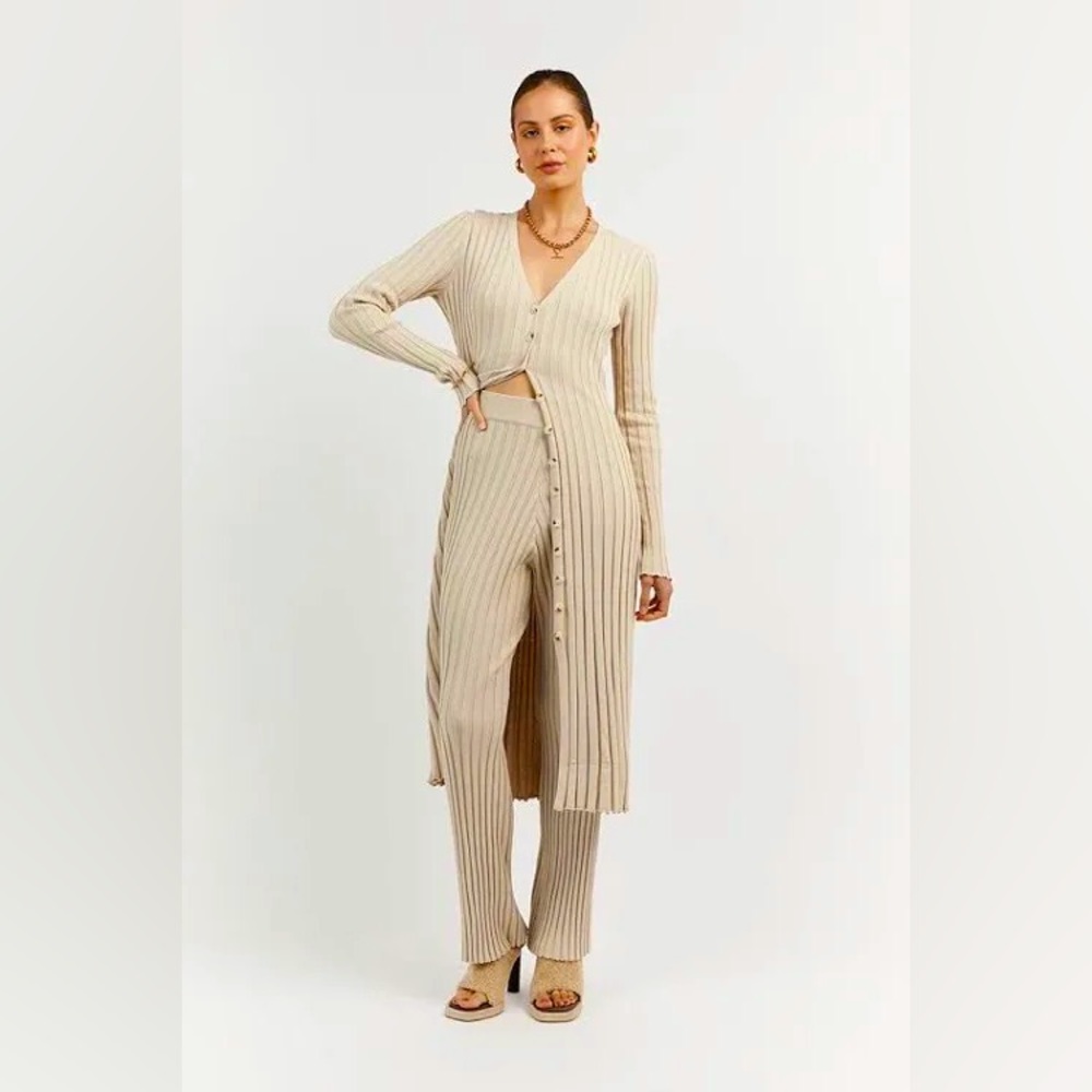 Dissh Lou Stone Longline Knit Cardigan